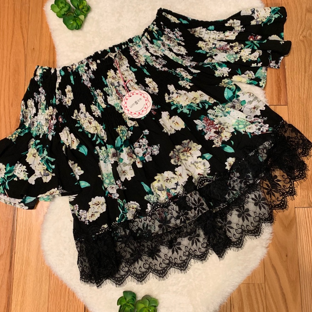 Off the shoulder floral top